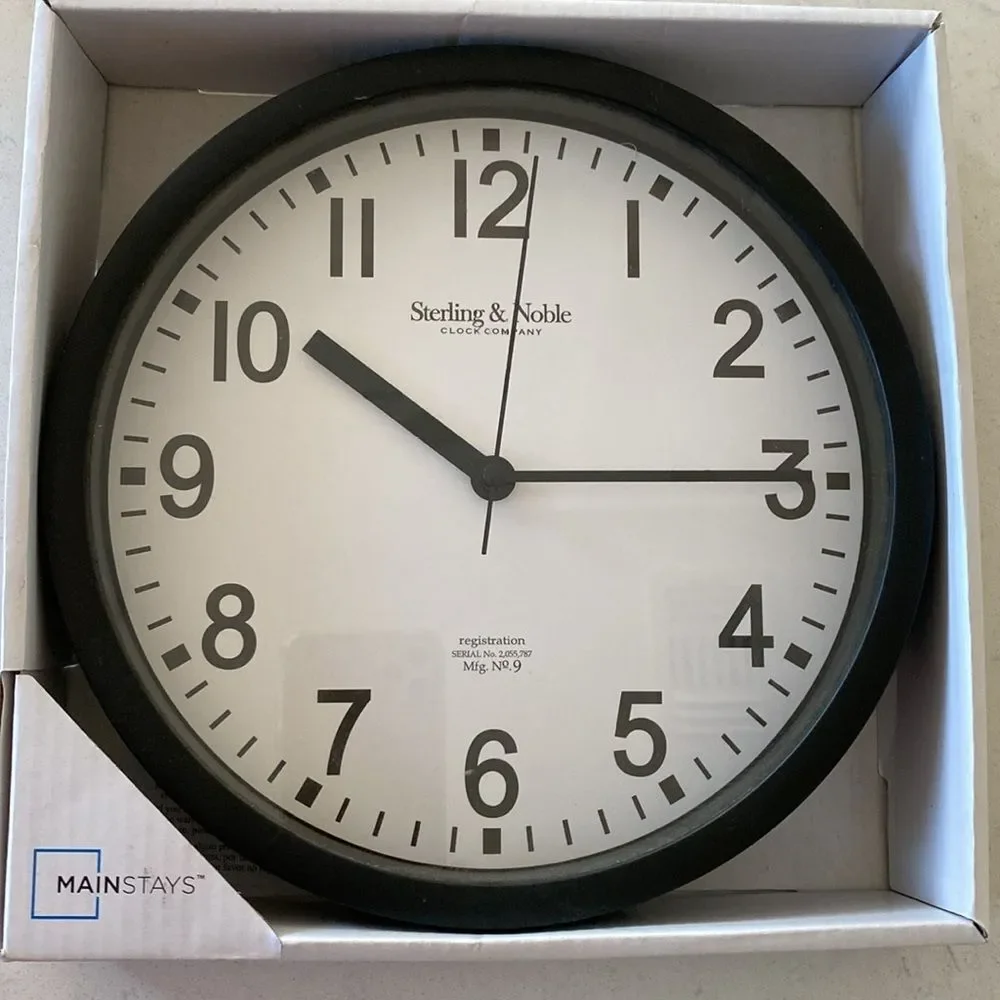 Mainstays Black Wall‎ Clock